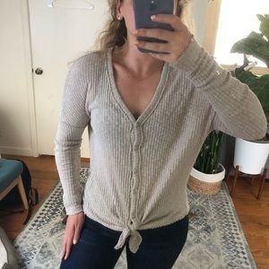 Tie Front Henley Top